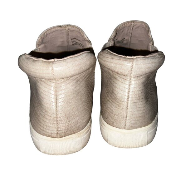 Coconuts Harlan Beige Snake Skin Ankle Chelsea High Top Sneakers Sz 7 Womens Fla - Picture 5 of 10